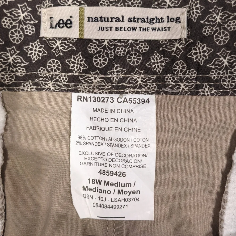 Lee Natural Fit Straight Leg Stretch Khakis - Picture 2 of 5
